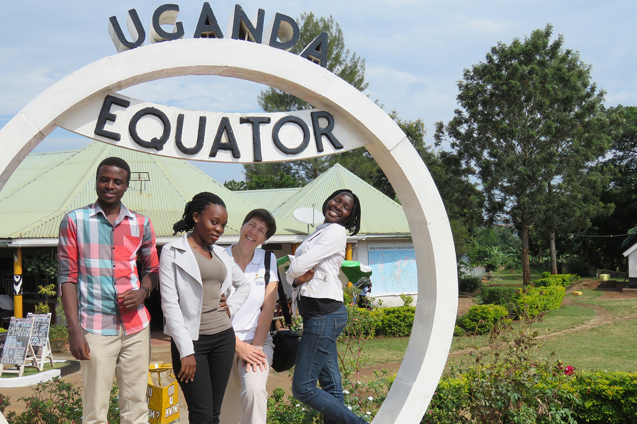 Venture Uganda staff at the equator