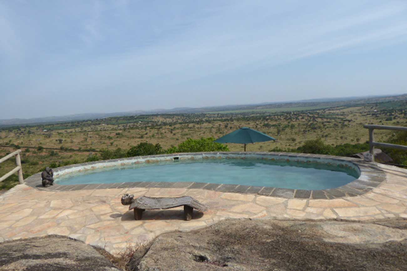 View from the pool at Rwakobo Rock, Lake Mburo national park