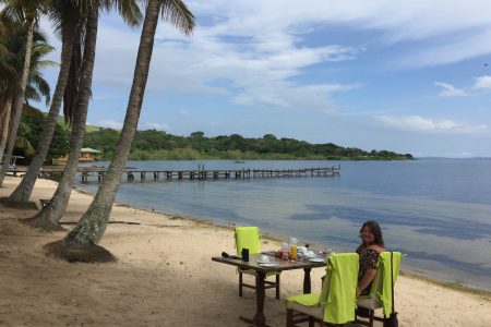 Enjoy a beach breakfast at Pineapple Bay, Ssese Island, Uganda