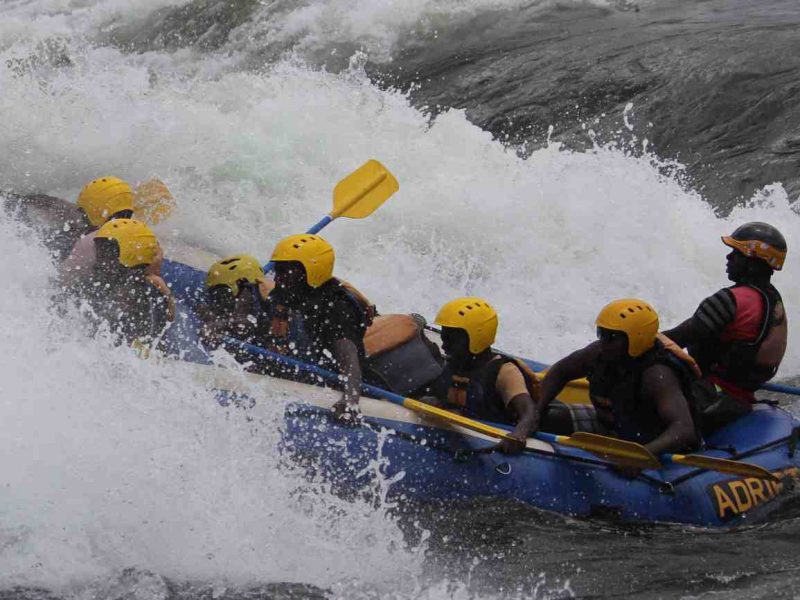 Challenging the rapids of the Nile in Jinja