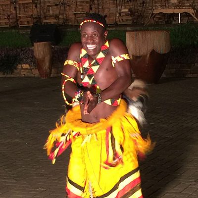 A male Ugandan dancer