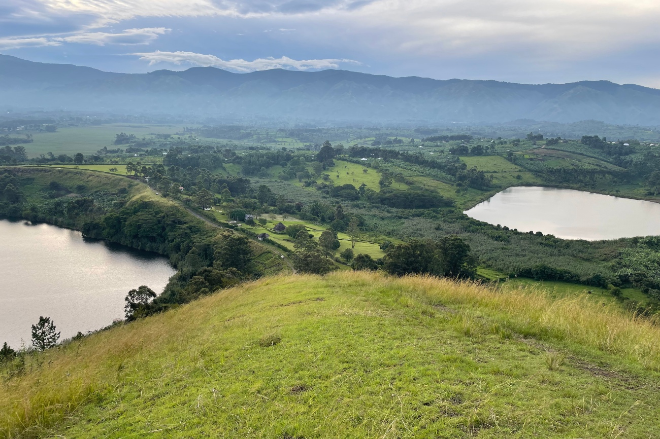 Crater lakes view Uganda
