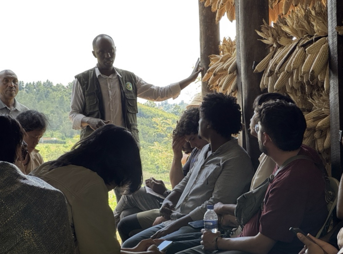 Students visiting a maize storage facility at a farmers cooperative Students visiting a maize storage facility at a farmers cooperative